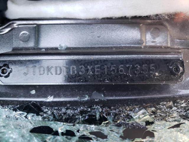 JTDKDTB3XE1567355 - 2014 TOYOTA PRIUS C 灰色 照片 12