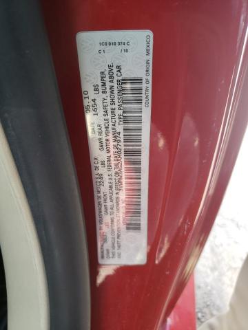 3VWRW3AG2AM027974 - 2010 VOLKSWAGEN NEW BEETLE Rot Foto 12