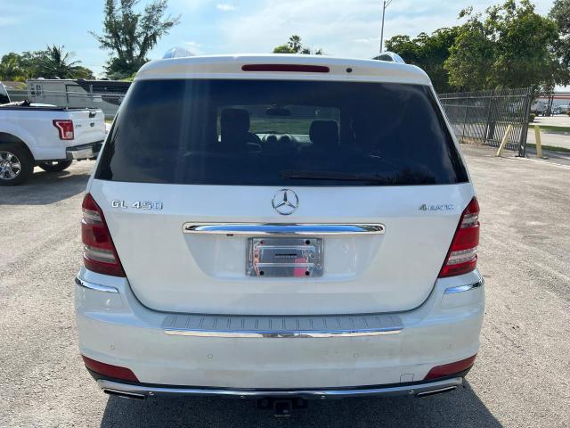 4JGBF7BE0BA708315 - 2011 MERCEDES-BENZ GL 450 4MATIC WHITE photo 6