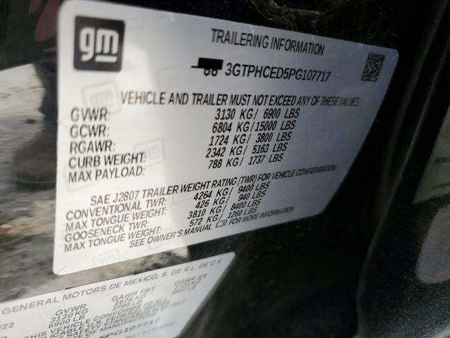 3GTPHCED5PG107717 - 2023 GMC SIERRA C1500 ELEVATION BLACK photo 13