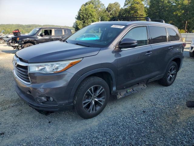 5TDKKRFH9GS157005 - 2016 TOYOTA HIGHLANDER XLE GRAY photo 1