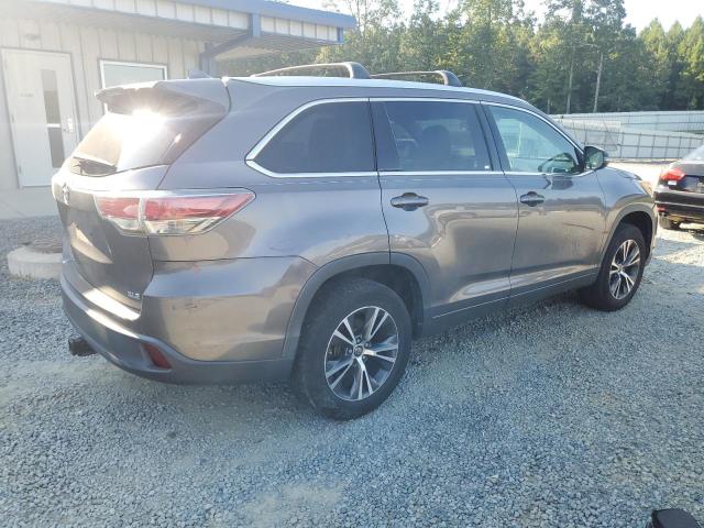 5TDKKRFH9GS157005 - 2016 TOYOTA HIGHLANDER XLE GRAY photo 3