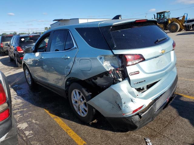 2GNAXKEV1N6135199 - 2022 CHEVROLET EQUINOX LT TURQUOISE photo 2