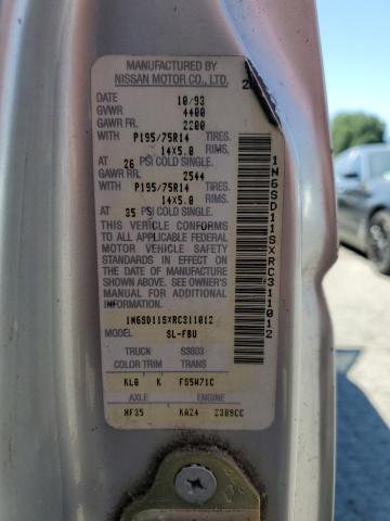 1N6SD11SXRC311012 - 1994 NISSAN TRUCK BASE ვერცხლისფერი ფოტო 12