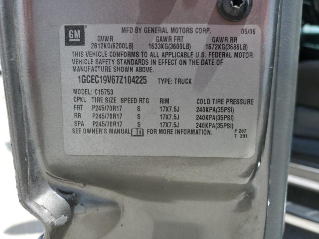1GCEC19V67Z104225 - 2007 CHEVROLET SILVERADO C1500 CLASSIC Boz foto 12