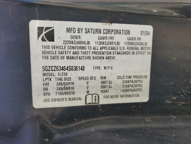 5GZCZ63464S836148 - 2004 SATURN VUE REDLIN SILVER photo 12