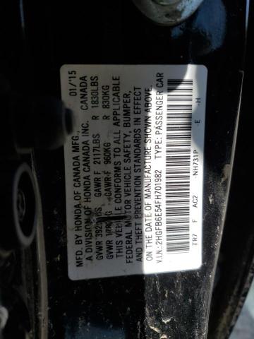 2HGFB6E54FH701982 - 2015 HONDA CIVIC SI Qara foto 12