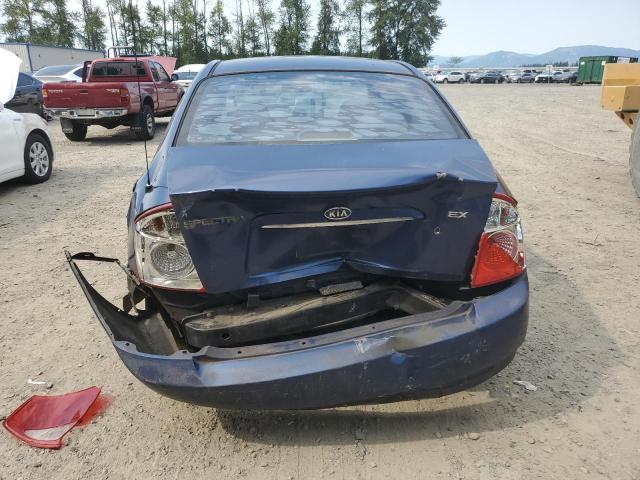 KNAFE121155101045 - 2005 KIA SPECTRA LX BLUE photo 6