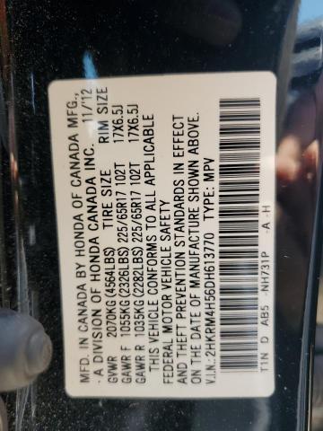 2HKRM4H56DH613770 - 2013 HONDA CR-V EX BLACK photo 14
