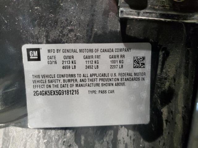 2G4GK5EX5G9181216 - 2016 BUICK REGAL 石墨色 照片 12