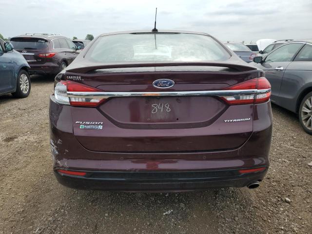 3FA6P0SUXHR238848 - 2017 FORD FUSION TITANIUM PHEV MAROON photo 6