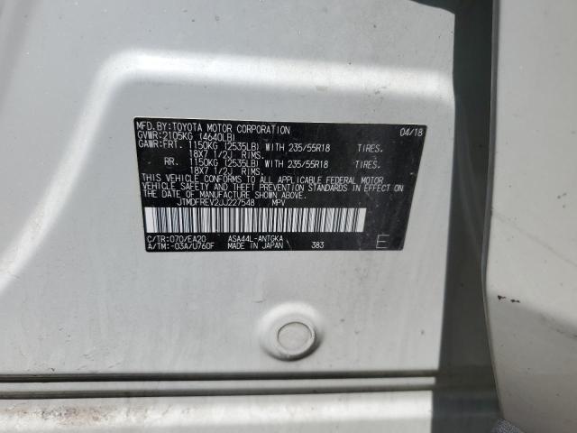 JTMDFREV2JJ227548 - 2018 TOYOTA RAV4 LIMITED Beyaz fotoğraf 12
