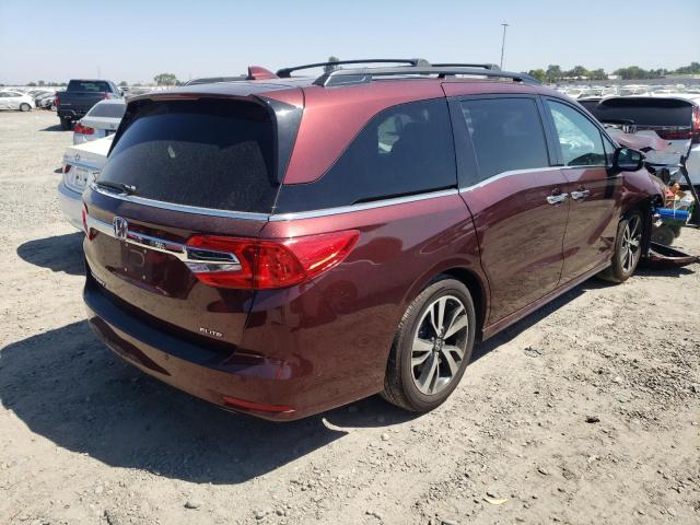 5FNRL6H91JB054656 - 2018 HONDA ODYSSEY ELITE BURGUNDY photo 3