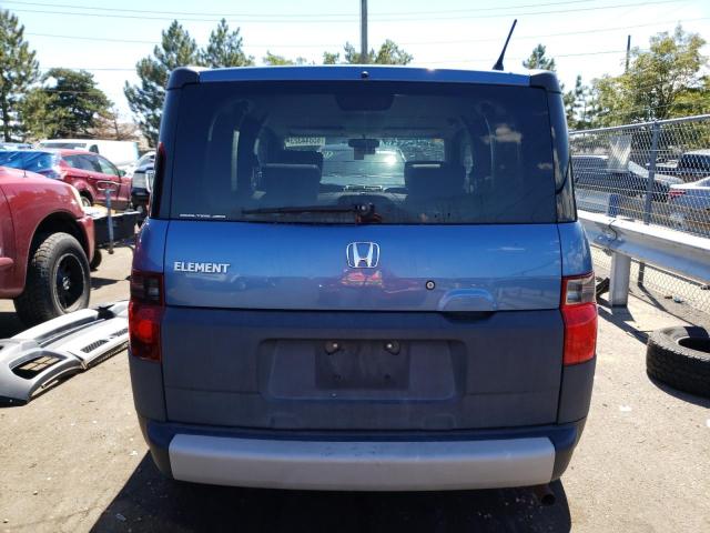 5J6YH273X6L002511 - 2006 HONDA ELEMENT LX BLUE photo 6