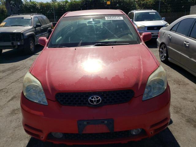 2T1KR32E63C009918 - 2003 TOYOTA COROLLA MA XR RED photo 5