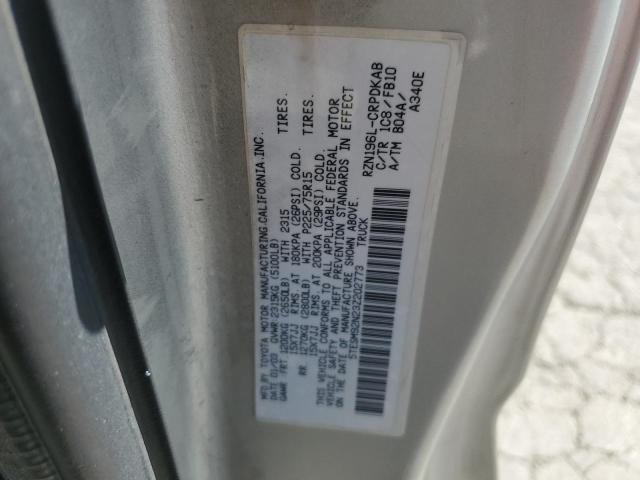5TESM92N23Z202773 - 2003 TOYOTA TACOMA XTRACAB PRERUNNER ნაცრისფერი ფოტო 12