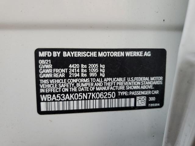 WBA53AK05N7K06250 - 2022 BMW 228I WHITE photo 12