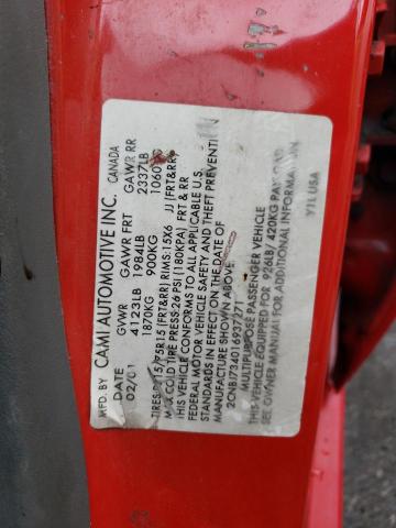 2CNBJ734016937271 - 2001 CHEVROLET TRACKER ZR2 红色 照片 12