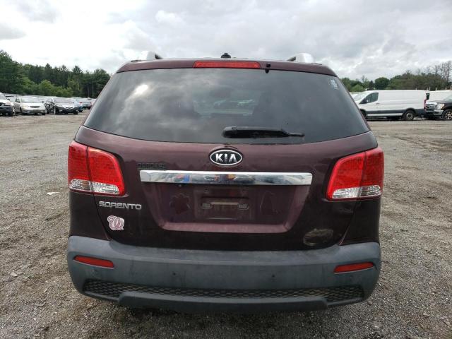 5XYKTDA12BG023484 - 2011 KIA SORENTO BASE BURGUNDY photo 6