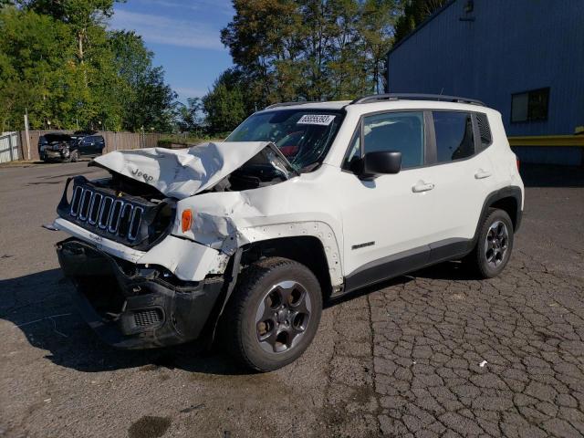 ZACCJBAB3HPG02855 - 2017 JEEP RENEGADE SPORT WHITE photo 1