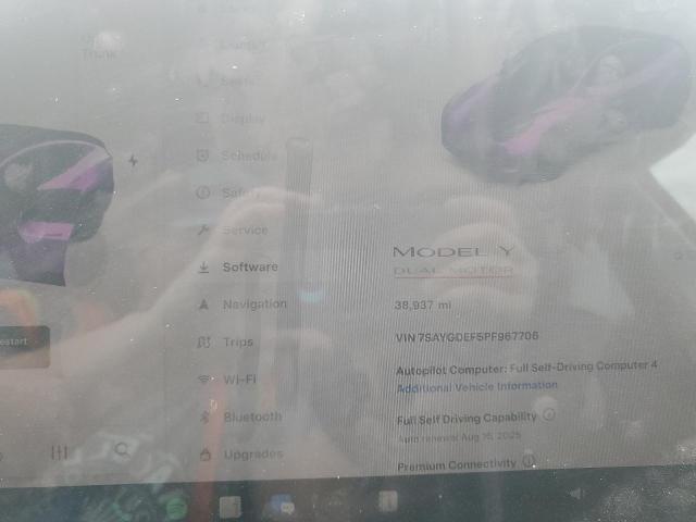 7SAYGDEF5PF967706 - 2023 TESLA MODEL Y Сірий фото 9