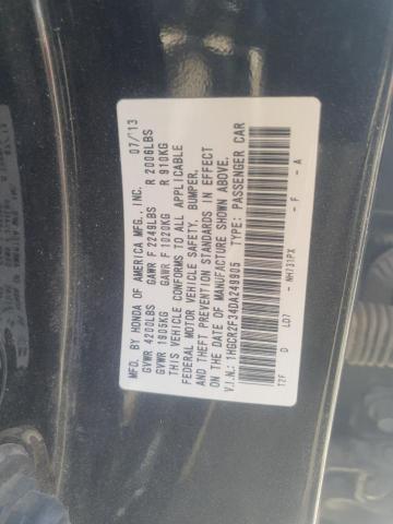 1HGCR2F34DA249905 - 2013 HONDA ACCORD LX 黑色 照片 13