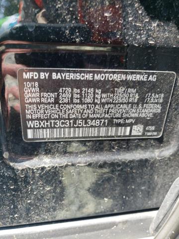 WBXHT3C31J5L34871 - 2018 BMW X1 XDRIVE28I BLACK photo 13