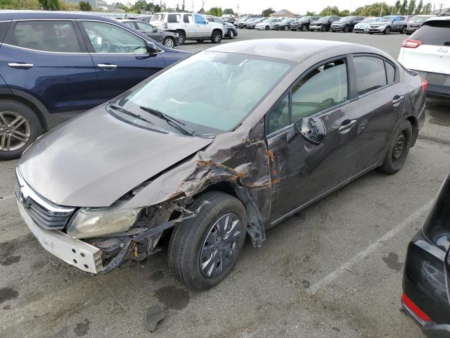 19XFB2F53CE324736 - 2012 HONDA CIVIC LX GRAY photo 1