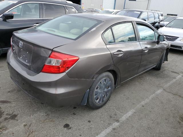 19XFB2F53CE324736 - 2012 HONDA CIVIC LX GRAY photo 3