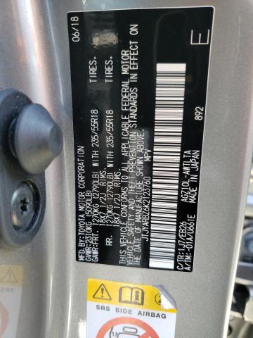 JTJYARBZ6K2123760 - 2019 LEXUS NX 300 BASE Արծաթագույն լուսանկար 14