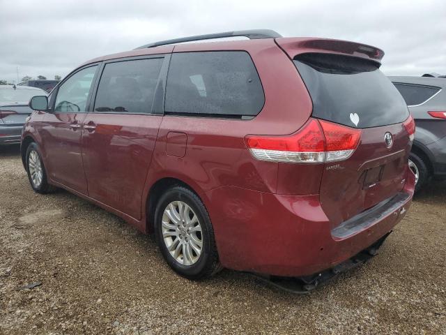 5TDYK3DC0CS264856 - 2012 TOYOTA SIENNA XLE MAROON photo 2