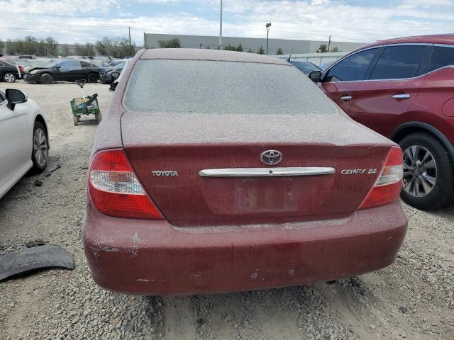 4T1BE32K34U298709 - 2004 TOYOTA CAMRY LE RED photo 6