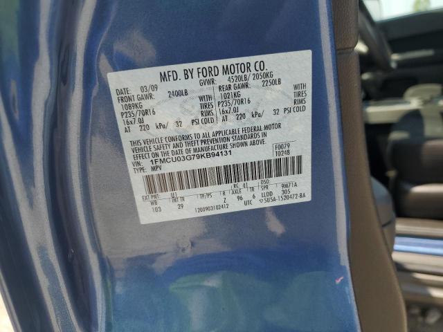 1FMCU03G79KB94131 - 2009 FORD ESCAPE XLT BLUE photo 13