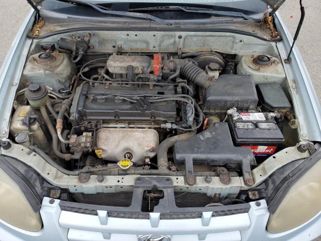 KMHCG45CX3U495867 - 2003 HYUNDAI ACCENT GL BLUE photo 11