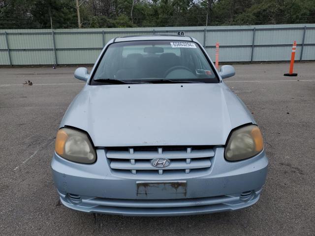 KMHCG45CX3U495867 - 2003 HYUNDAI ACCENT GL BLUE photo 5