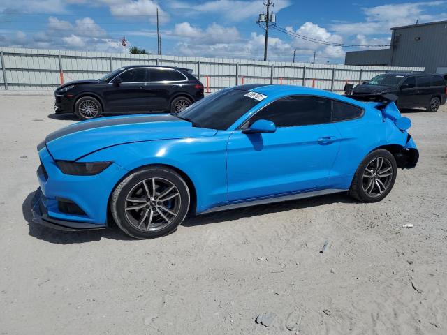 1FA6P8TH6H5290089 - 2017 FORD MUSTANG BLUE photo 1