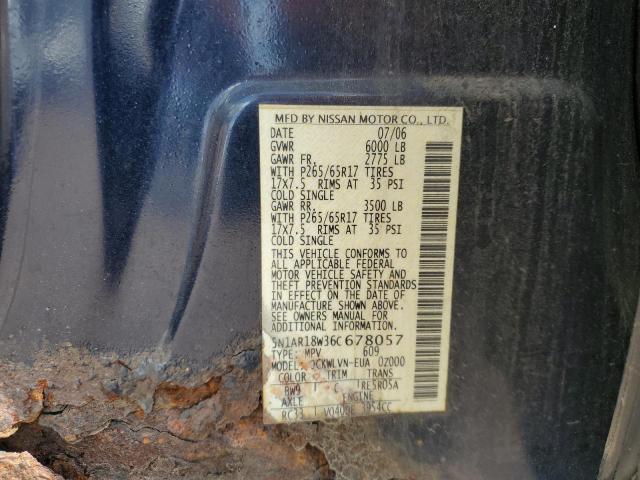 5N1AR18W36C678057 - 2006 NISSAN PATHFINDER LE BLUE photo 13