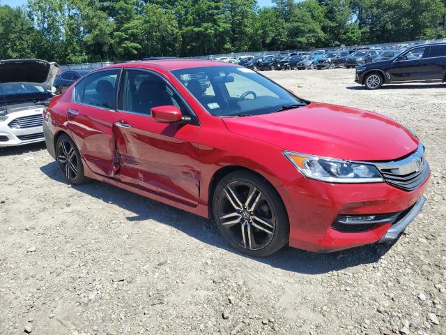 1HGCR2F57HA261750 - 2017 HONDA ACCORD SPORT RED photo 4