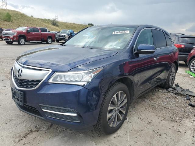 5FRYD4H48GB012056 - 2016 ACURA MDX TECHNOLOGY BLUE photo 1