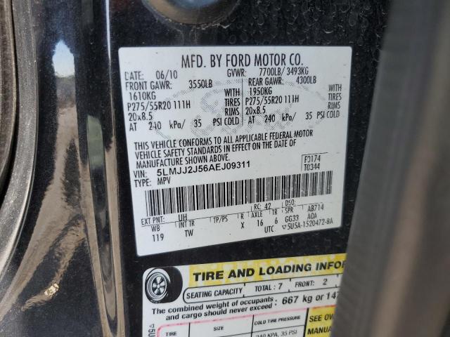 5LMJJ2J56AEJ09311 - 2010 LINCOLN NAVIGATOR შავი ფოტო 13