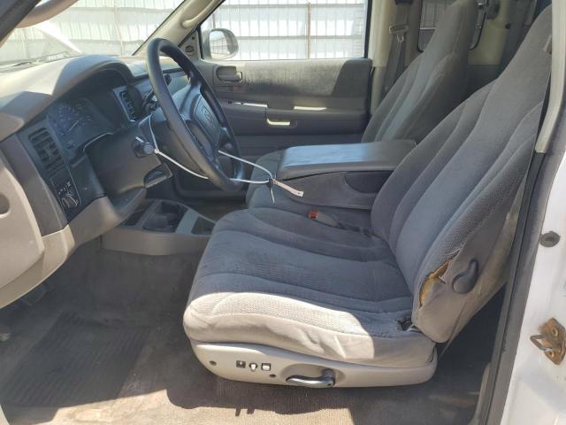 1B7GL22X61S284459 - 2001 DODGE DAKOTA WHITE photo 7