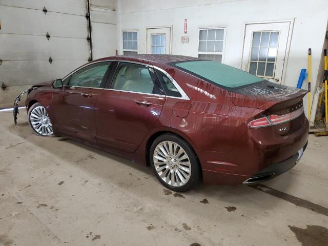 3LN6L2G99FR605060 - 2015 LINCOLN MKZ BURGUNDY photo 2