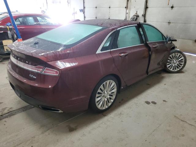 3LN6L2G99FR605060 - 2015 LINCOLN MKZ BURGUNDY photo 3