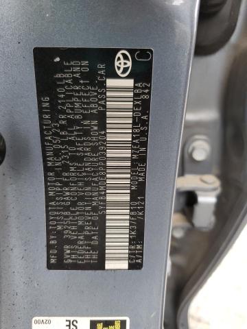 5YFB4MDE8PP039204 - 2023 TOYOTA COROLLA LE 蓝色 照片 12