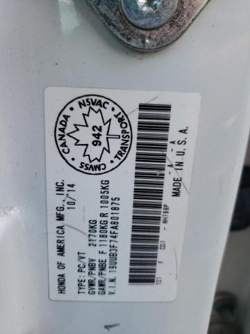 19UUB3F74FA801875 - 2015 ACURA TLX ADVANCE WHITE photo 12