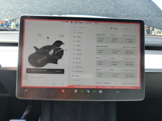 7SAYGDEE3NF330284 - 2022 TESLA MODEL Y BLACK photo 9