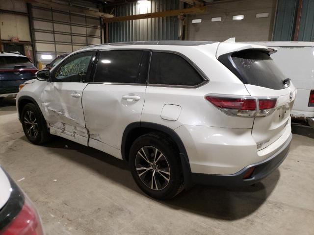 5TDJKRFH9GS284199 - 2016 TOYOTA HIGHLANDER XLE WHITE photo 2