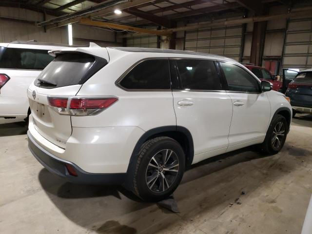5TDJKRFH9GS284199 - 2016 TOYOTA HIGHLANDER XLE WHITE photo 3
