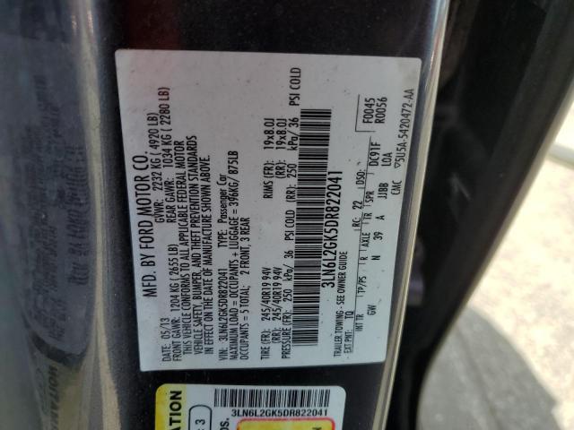 3LN6L2GK5DR822041 - 2013 LINCOLN MKZ 黑色 照片 12