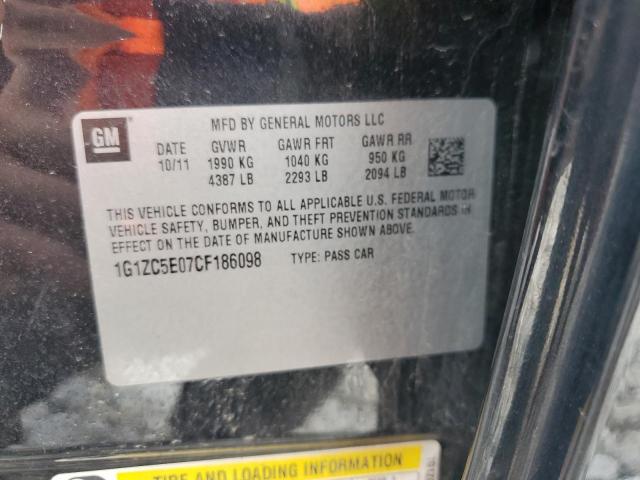 1G1ZC5E07CF186098 - 2012 CHEVROLET MALIBU 1LT 黑色 照片 13